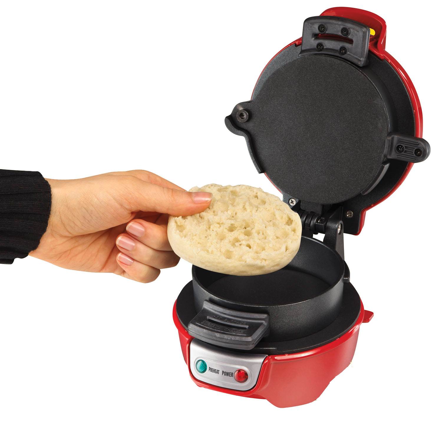 Hamilton Beach 25476 Breakfast Sandwich Maker Kitchen Counter Press (Open Box)