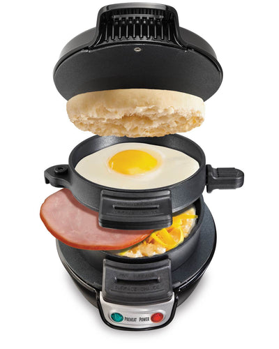 Hamilton Beach Breakfast Sandwich Maker Kitchen Counter Top Press (Open Box)