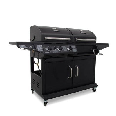 Char-Broil 1010 Deluxe Combo Charcoal & 3 Burner 36,000 BTU Gas Grill - Damaged