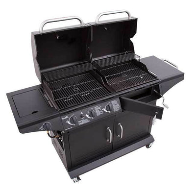 Char-Broil 1010 Deluxe Combo Charcoal & 3 Burner 36,000 BTU Gas Grill - Damaged