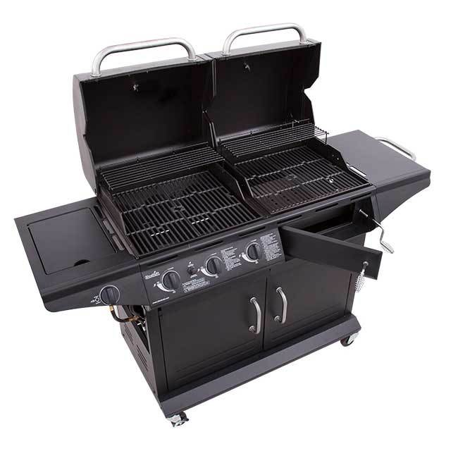 Char-Broil 1010 Deluxe Combo Charcoal & 3 Burner 36,000 BTU Gas Grill - Damaged