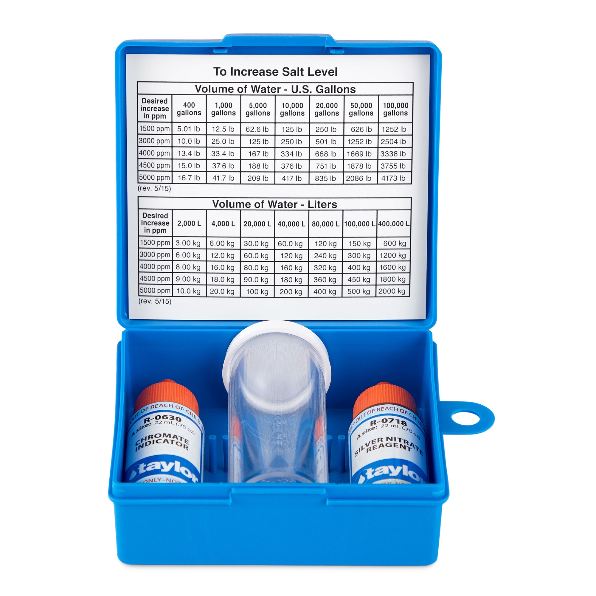 Taylor K-1766 Liquid Swimming Pool Spa Sodium Chloride Salt Water Drop Test Kit - VMInnovations