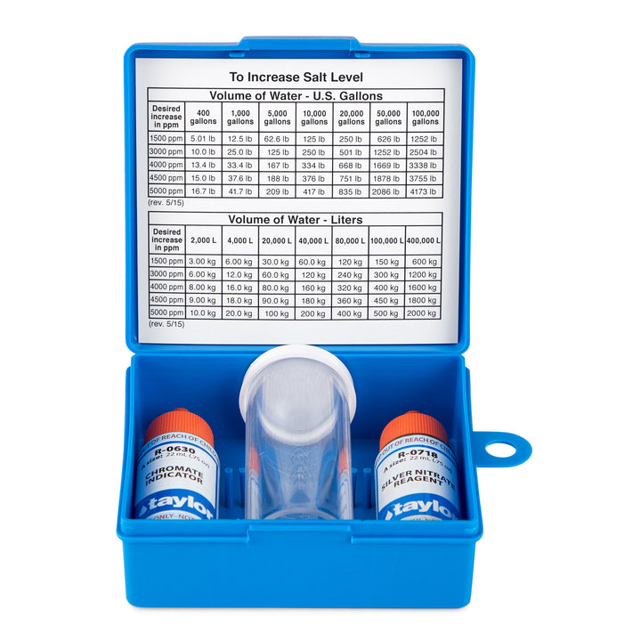 K-1766 Liquid Swimming Pool Spa Sodium Chloride Salt Water Drop Test Kit (Used)