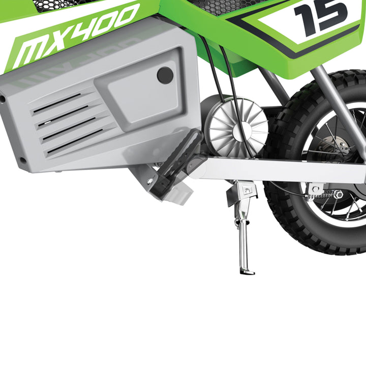 Razor MX400 Dirt Rocket 24V Electric Toy Motocross Motorcycle Dirt Bike, Green