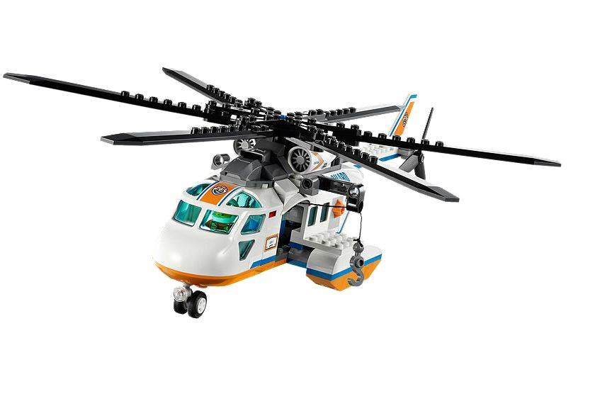 LEGO® CITY® Coast Guard Patrol Helicopter with Minifigures & Catamaran | 60013