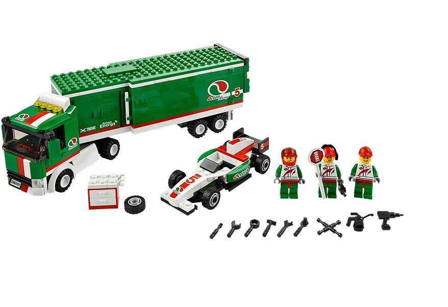 LEGO® CITY® Grand Prix Truck with Formula Race Car and Pit Crew | 60025