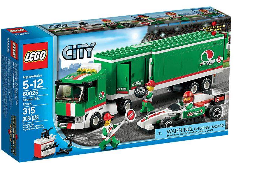 LEGO® CITY® Grand Prix Truck with Formula Race Car and Pit Crew | 60025
