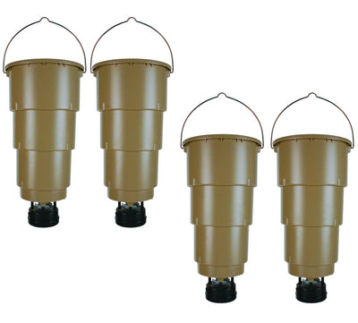 Moultrie 5 Gallon All in One Hanging Deer Feeders w/ Adjustable Timer (4 pack)