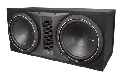 Rockford Fosgate P1-2X12 12" 1000W Dual Subwoofer + Box + 3000W Amp + Amp Kit