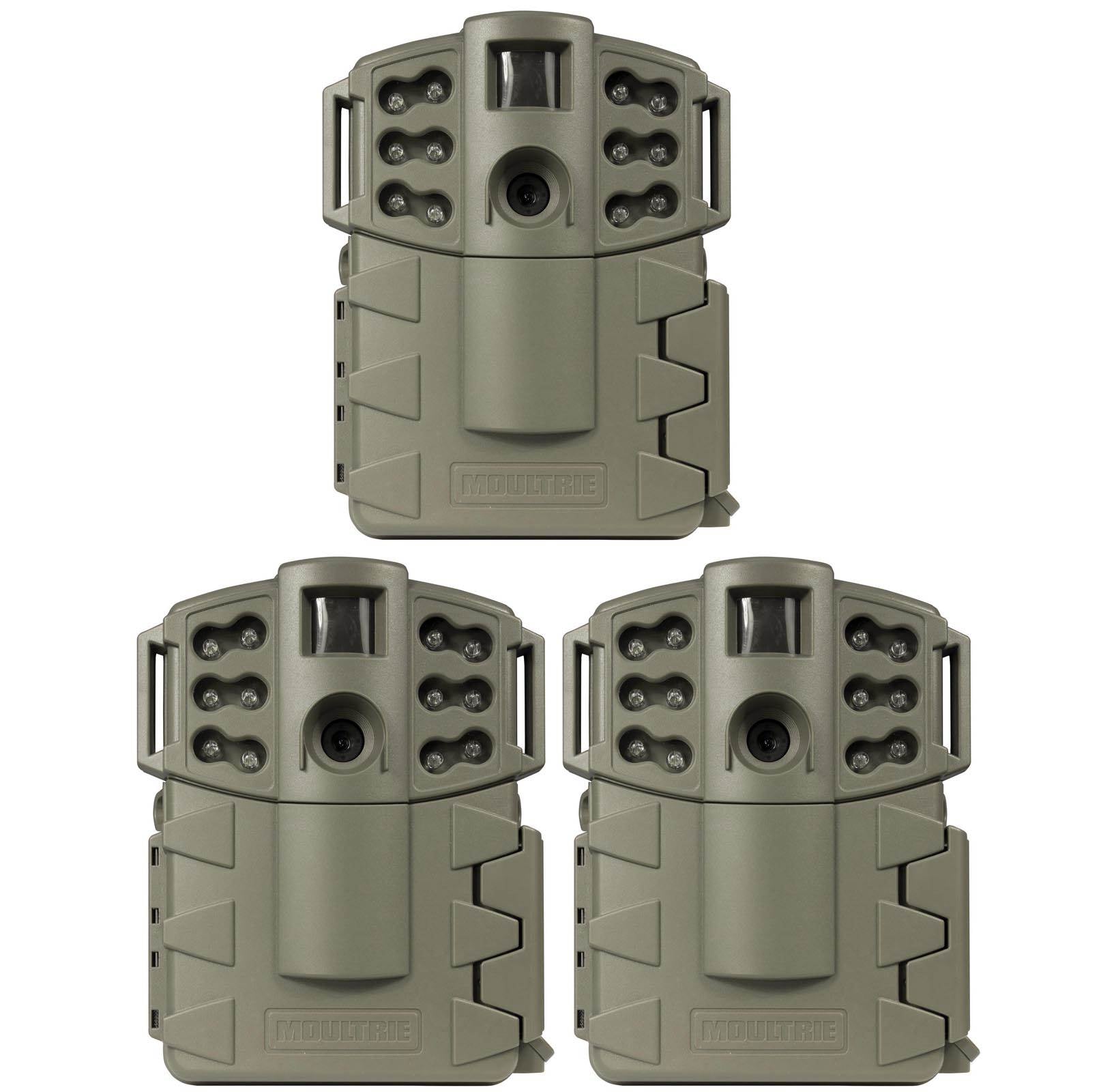 (3) MOULTRIE Game Spy A-5 Gen2 Low Glow Infrared Trail Hunting Cameras | 5 MP