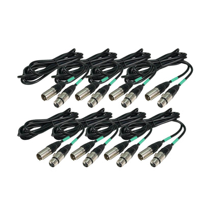 NEW! CHAUVET (4) 25' & (4) 10' Male to Female 3 Pin DMX Lighting Effect Cables