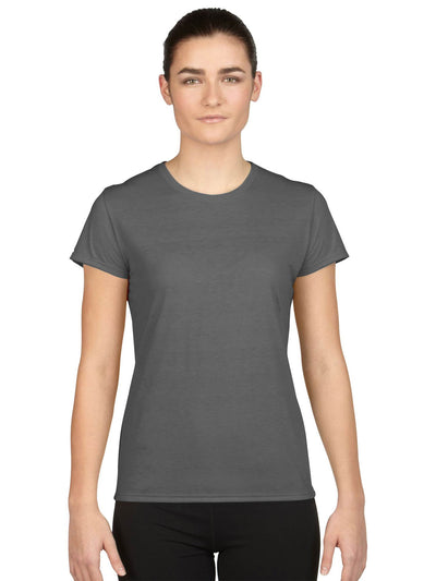Gildan Missy Fit Womens Large Adult Short Sleeve T-Shirt, Charcoal (12 Pack) - VMInnovations