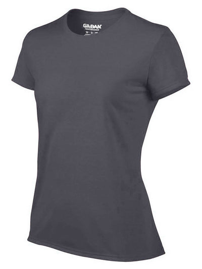 Gildan Missy Fit Womens Large Adult Short Sleeve T-Shirt, Charcoal (12 Pack) - VMInnovations