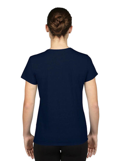 Gildan Missy Fit Women's Large Adult Short Sleeve T-Shirt, Navy (6 Pack) - VMInnovations