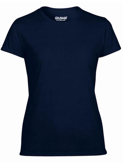 Gildan Missy Fit Women's Large Adult Short Sleeve T-Shirt, Navy (12 Pack)