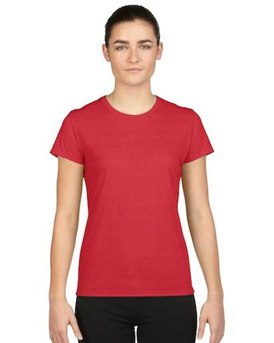 6 Gildan Missy Fit Womens 2XLarge 2XL Adult Performance Short Sleeve T-Shirt Red - VMInnovations