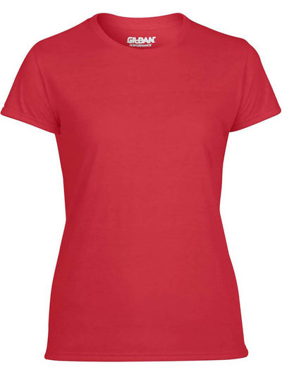 Gildan Missy Fit Womens XS Adult Performance Short Sleeve T-Shirt, Red (6 Pack)