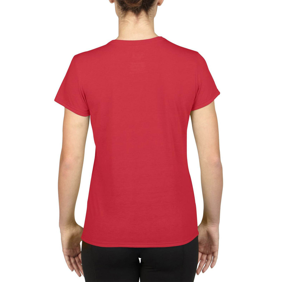 Gildan Missy Fit Womens XS Adult Performance Short Sleeve T-Shirt, Red (4 Pack)