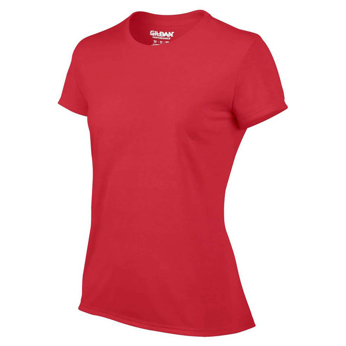 Gildan Missy Fit Womens XS Adult Performance Short Sleeve T-Shirt, Red (4 Pack)