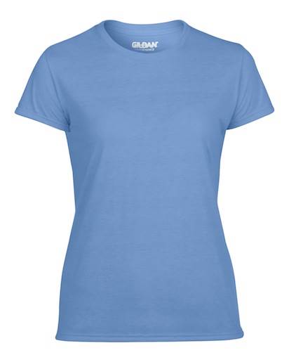Gildan Missy Fit Women Small Adult Large Sleeve T-Shirt, Carolina Blue (12 Pack)