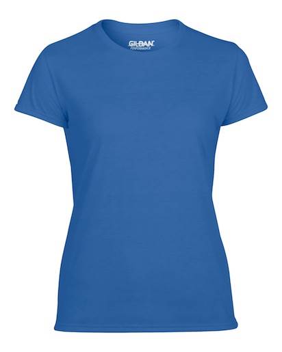 12) Gildan Missy Fit Womens Small S Adult Performance Short Sleeve T-Shirts Blue