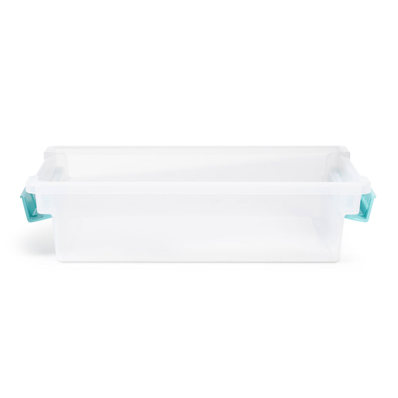 Sterilite Small Clip Box Clear Storage Tote Container with Latching Lid, 6 Pack