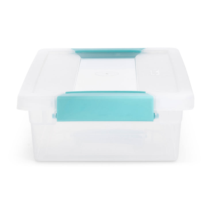 Sterilite 6 Quart Stackable Storage Box, 12 Pack & Small File Clip Box, 12 Pack - VMInnovations