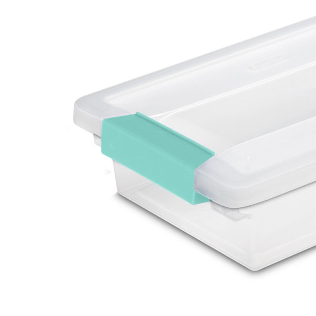 Sterilite Small Clip Box Clear Storage Tote Container with Latching Lid, 24 Pack