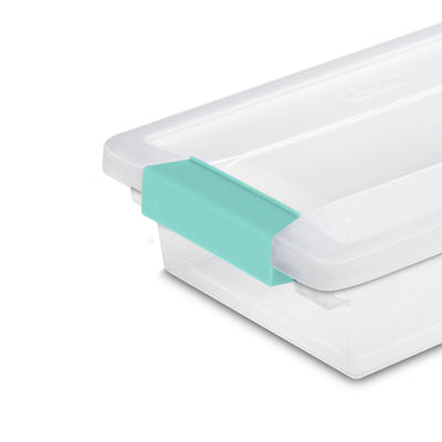 Sterilite Small File Clip Box Clear Storage Tote Container (Open Box)