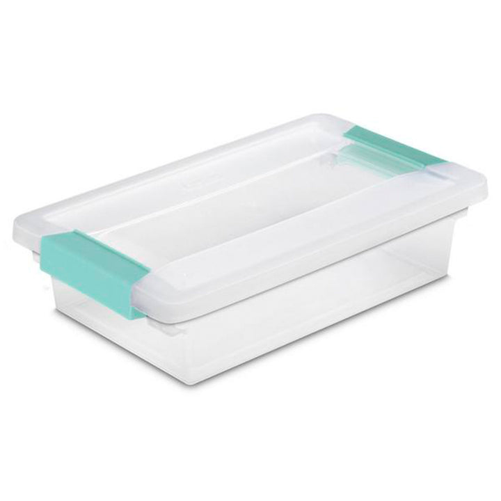 Sterilite 6 Quart Stackable Storage Box, 12 Pack & Small File Clip Box, 12 Pack