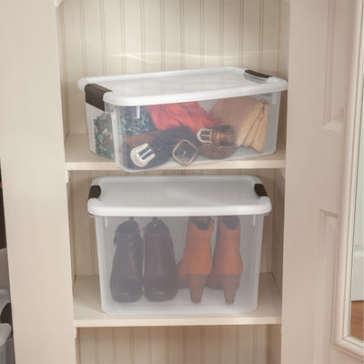 Sterilite 18 Quart Ultra Latch Storage Box w/White Lid (Open Box)