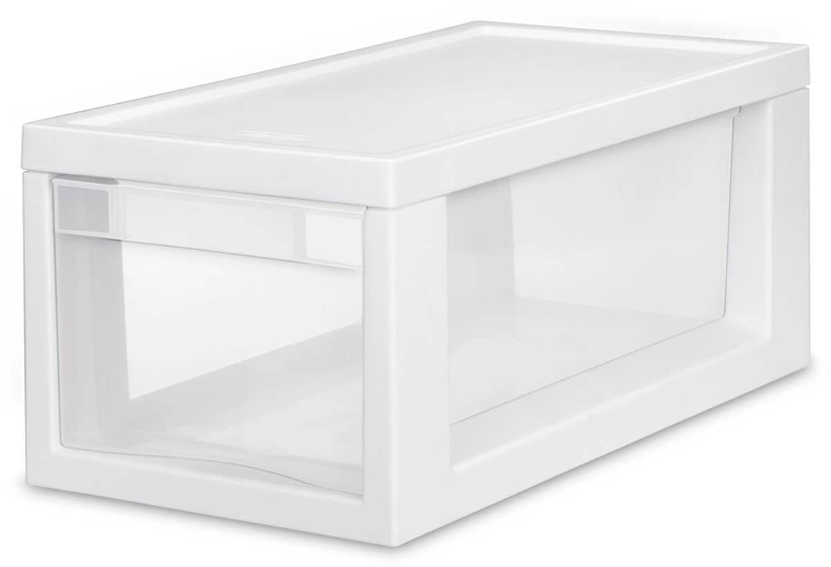 Sterilite 23508006 Narrow Modular Stacking Storage Drawer Clear Box (Open Box)