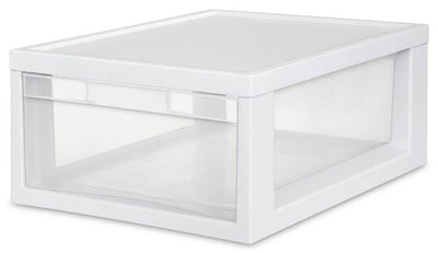 Sterilite Medium Modular Stacking Storage Drawer Clear Box Container (Open Box)