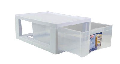Sterilite Medium Modular Stacking Storage Drawer Clear Box Container (Open Box)