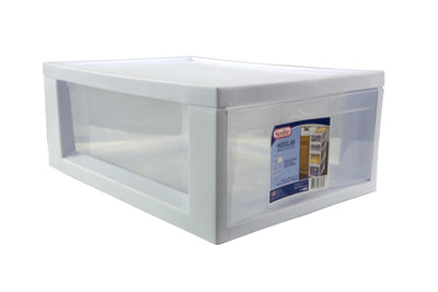 Sterilite Medium Modular Stacking Storage Drawer Clear Box Container (Open Box)