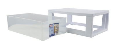 Sterilite Medium Modular Stacking Storage Drawer Clear Box Container (Open Box)