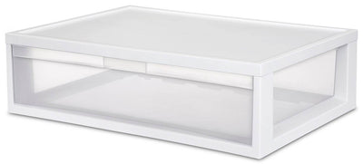 3) Sterilite Large Modular Stacking Storage Drawer Clear Container (Open Box)
