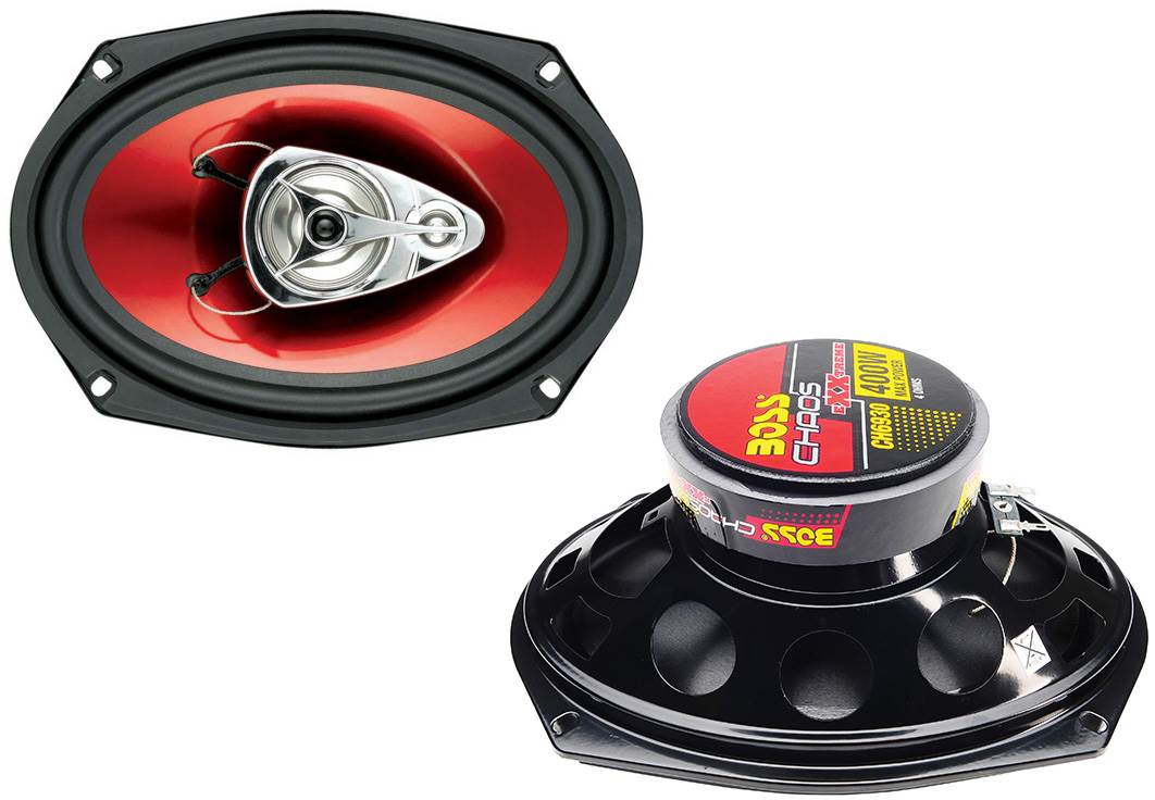 2) BOSS CH5530 5.25" 3-Way 225W + Boss CH6930 6x9" 3-Way 400W Car Audio Speakers