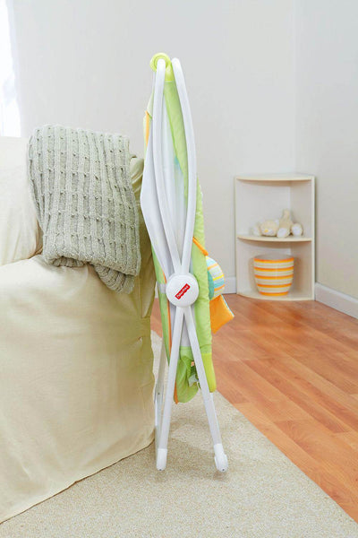 Fisher Price X7757 Rock with Me Portable Baby Infant Bassinet w/ Play Toy, Green