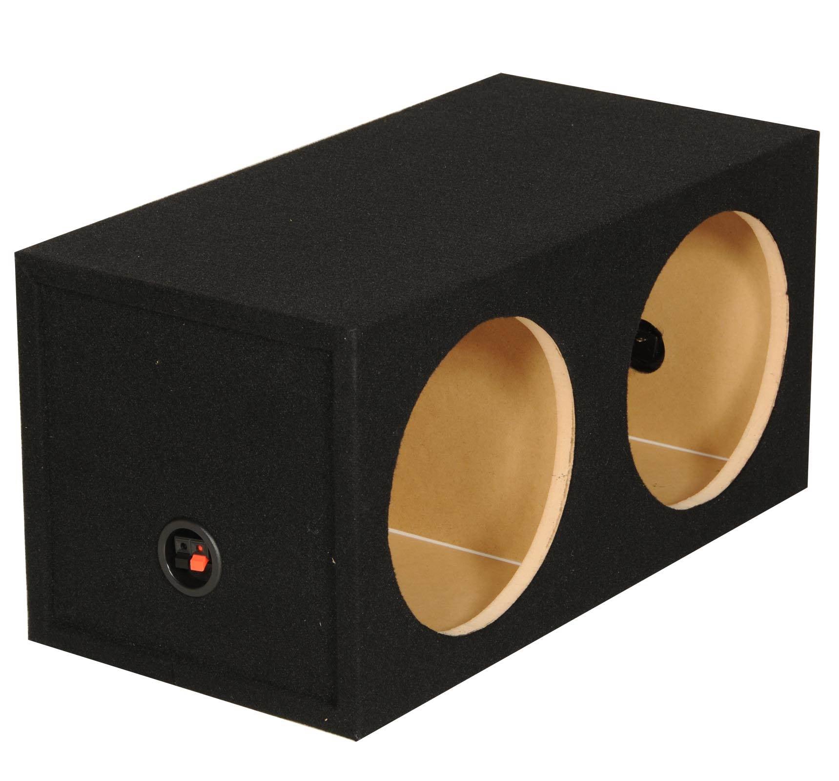 Q-POWER 12" Dual Sealed Car Audio Sub Box Enclosure | 28 x 13 x 13 (Open Box)