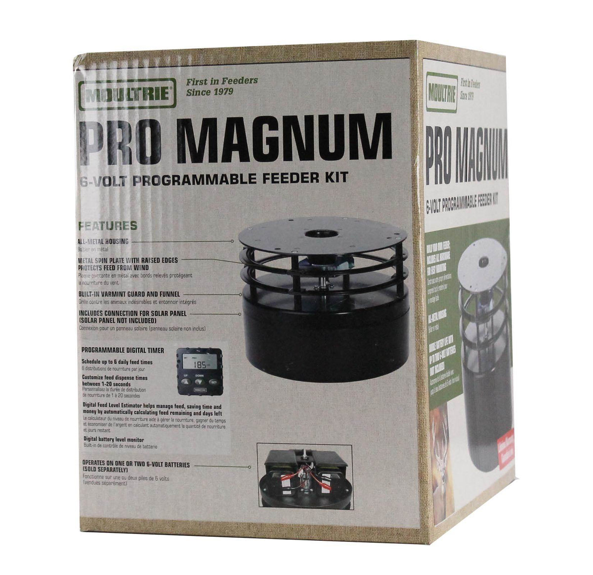 NEW MOULTRIE 30 Gallon Pro Magnum 360° Hanging Metal Barrel Deer Feeder (Used)