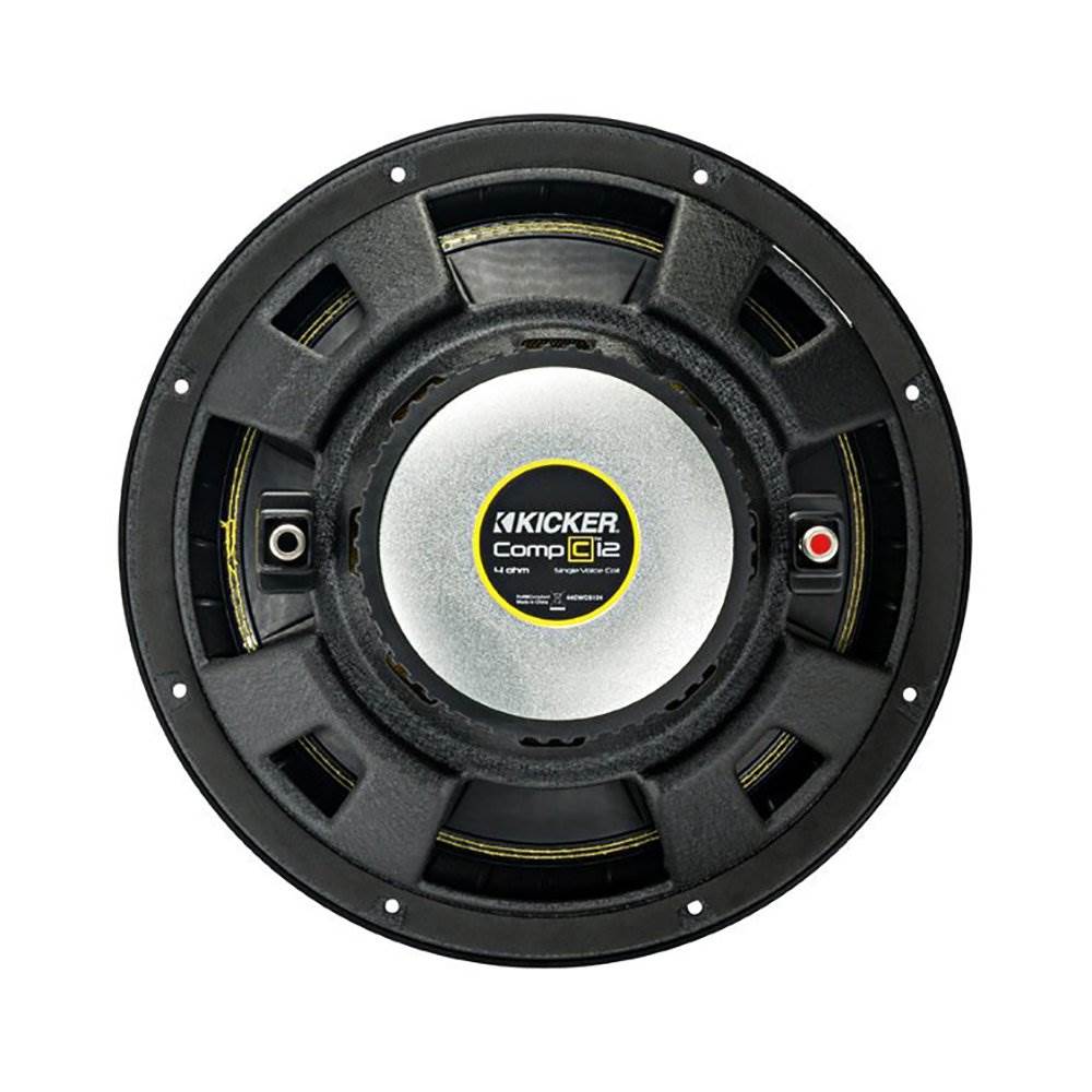 Kicker 44CWCS12 12" 600W 2-Ohm Subwoofer + AR1500M MONO 1500W Amplifier +Amp Kit
