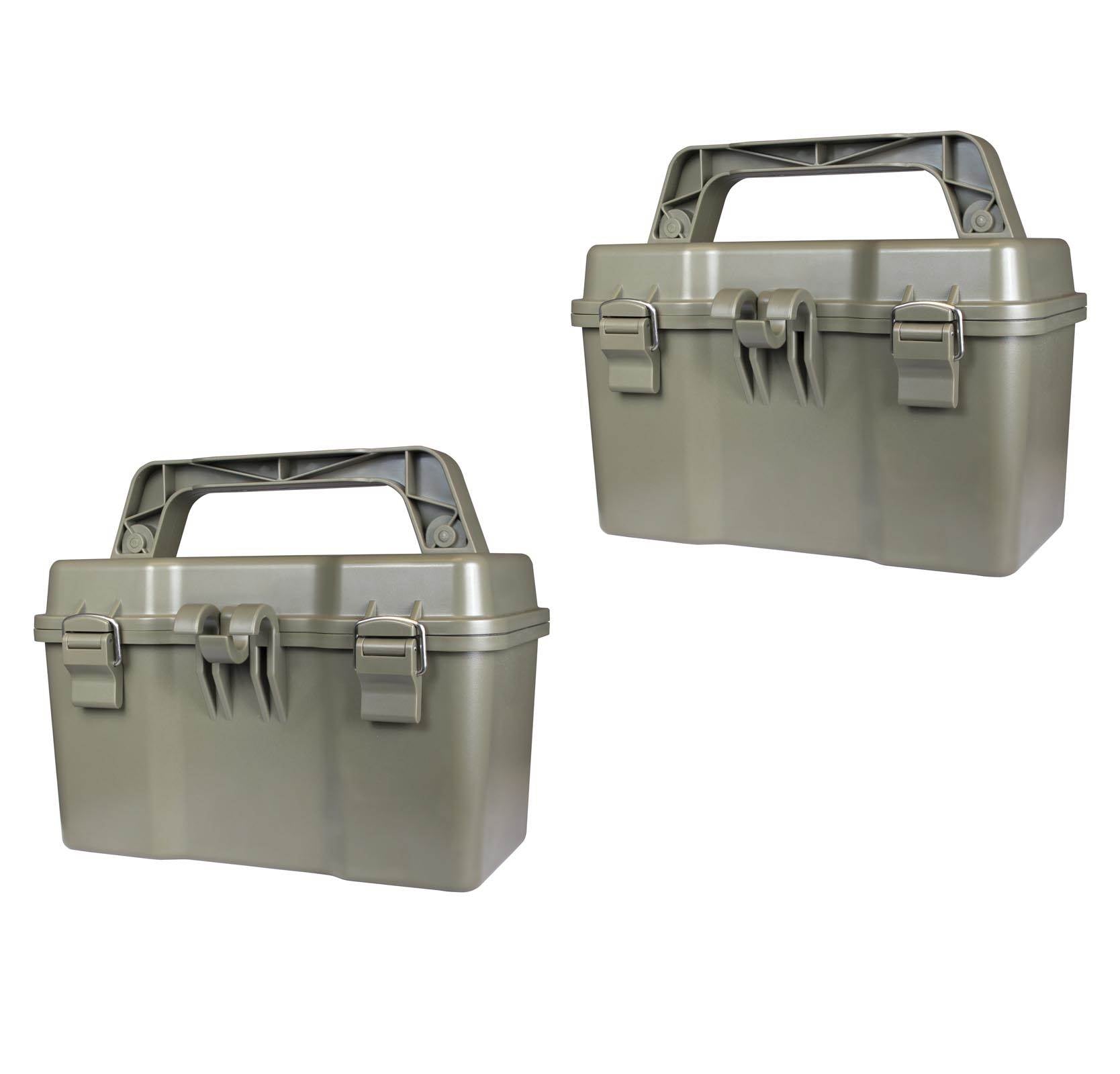 (2) MOULTRIE Game Camera Rechargeable 12V Battery Boxes w/ Charger | MCA-12604