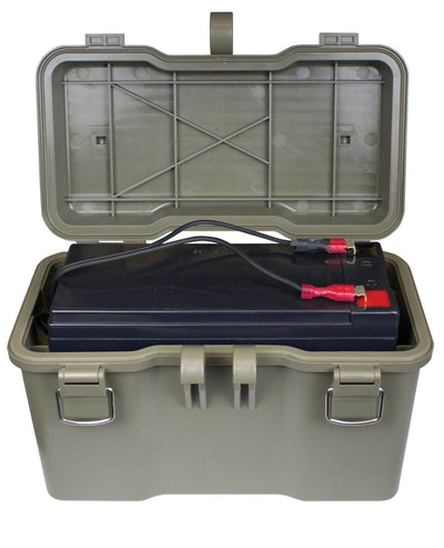 (2) MOULTRIE Game Camera Rechargeable 12V Battery Boxes w/ Charger | MCA-12604