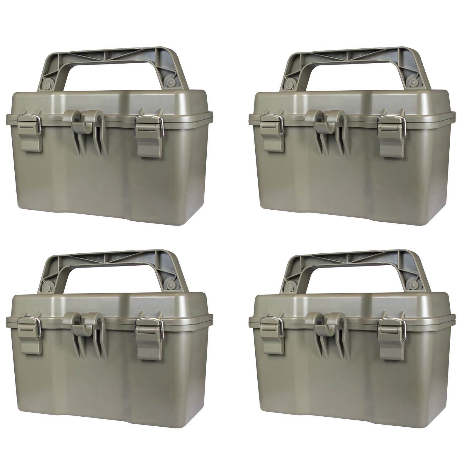 (4) MOULTRIE Game Camera Rechargeable 12V Battery Boxes w/ Charger | MCA-12604