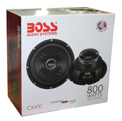 Boss Audio CXX10 Chaos Exxtreme 10" 800 Watt Single Car Audio Subwoofer Speaker - VMInnovations