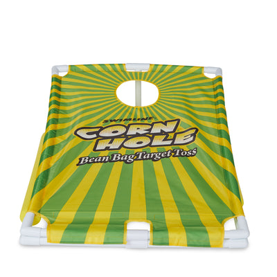 Swimline Swimming Pool Fun Floating Cornhole Bean Bags Toss Target Game-Open Box