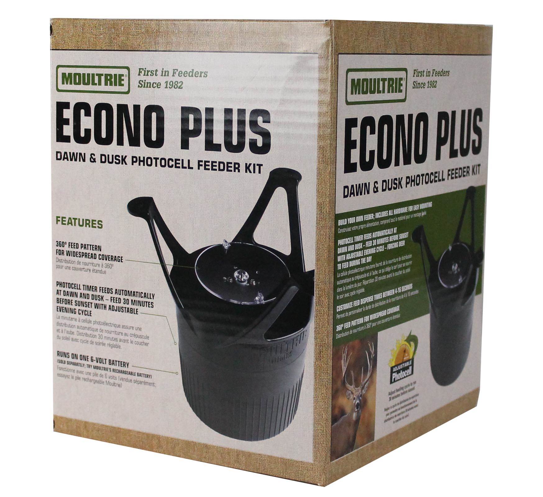 MOULTRIE FEEDERS MFH-EPK 360° Econo Plus Game Deer Feeder Kit w/ 6 Volt Battery