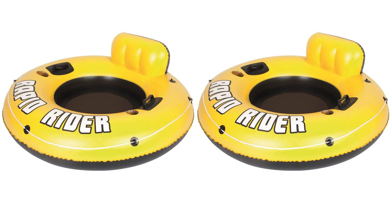 2-Pack Bestway Rapid Rider 53" Raft Tubes With Handles/Cup Holders | 2 x 43116E
