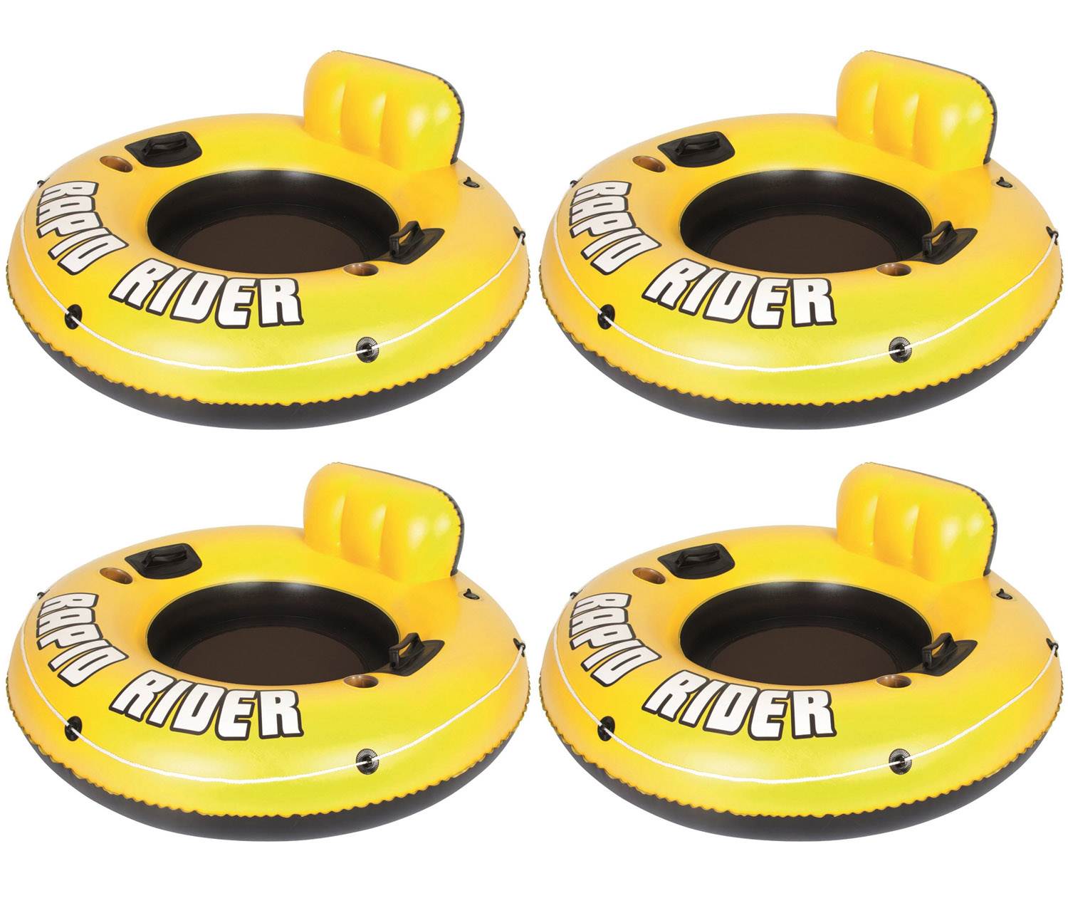 4-Pack Bestway Rapid Rider 53" Raft Tubes With Handles/Cup Holders | 4 x 43116E
